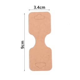 50pcs 9x3.4cm Foldable Kraft Paper Packing Cards for DIY Jewelry Display Holders Handmade Necklace Bracelet Retail Price Tags