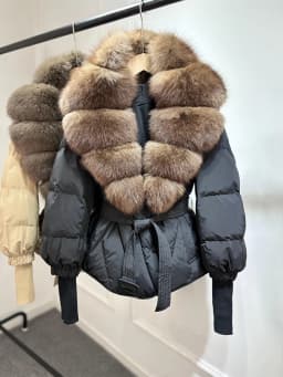 Janveny Large Real Natural Fox Fur Collar 90% White Duck Down Jacket Women 2026 Winter Puffer Coat Female Parkas Waterproof