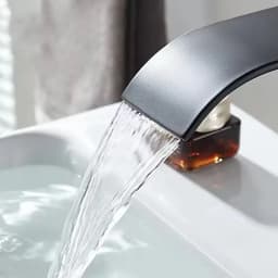Waterfall Wash Basin Stainless Steel High And Low Faucet Black Hot And Cold Toilet Wash Basin Bathroom