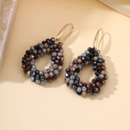 INKDEW Small Earrings National Flag Colors Water Drop Earrings for Women Handmade Beads Crystal Earrings Gift Jewelry EA124