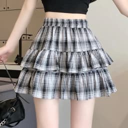Mini Skirt Cute Sexy Balletcore Elastic High Waist Ball Gown Ruffle Patchwork Lolita Skirt Short Korean Sweet Y2K Women Clothing