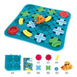 Kid Road Building Maze Game 118 Challenge Logical Thinking Montessori Educational Puzzle Toy Builder Maze Racer Board Game Gift