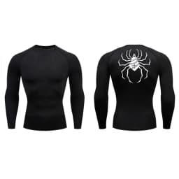 Spider Print Compression Shirts for Men Gym Workout Fitness Undershirts Short Sleeve Quick Dry Athletic T-Shirt Tops Sportswear