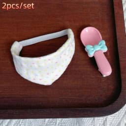 1Pc 22 Kinds Cute Mini Saliva Towel Doll Clothes Suitable For 10cm Cotton Doll Triangle Scarf Decoration
