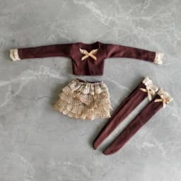 1/3 1/4 1/6 Doll's Clothes Suit for 60/45/30cm Bjd Doll Knitted Top Yarn Skirt Diy Girl Toy Dress Up Play House Doll Accessories