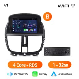 Junsun 7" Wireless CarPlay Android Auto Car Radio for PEUGEOT 207 207CC 2006 2007-2015 Multimedia Wireless Apple CarPlay Smart Intelligent Systems IPS Touch Screen Stereo Video Player 2 Din Autoradio Head Unit Navigation BT GPS 4G WIFI FM AM DSP RDS SWC