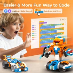 Apitor Robot Building Kit, 12-in-1 Programmable APP Remote Control RC Car, STEM Robotics Coding Set, Educational Birthday Gifts