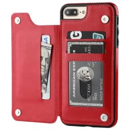 For iPhone 11 Pro XR XS Max 6s 7 8 Plus SE 2020 Wallet Case Luxury Slim Fit Premium Leather Card Slots Shockproof Flip Shell