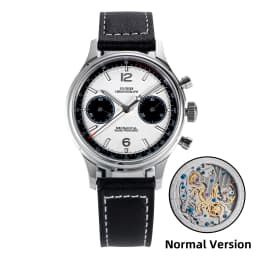 Sugess 1963 Pilot Watch Men Mechanical Chronograph Panda Wristwatch Air Force Sapphire Waterproof for Seagull Movement ST1901 v3