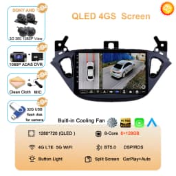 Android 16 Auto For Opel Corsa E 2015-2019 For Opel Adam 2013-2016 Multimedia Video Player Radio Carplay Car GPS WIFI+4G Stereo