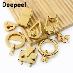 1-3Pcs Deepeel Metal Bag Decor Lock Buckle Women Handbag Closure Latch Purse Turn Twist Locks Snap Clip DIY Hardware Accessories