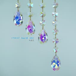 10Pcs 38mm Crystal Teardrops DIY Rainbow Maker Suncatcher Chandelier Prisms Parts Pendants Octagon Beads Window Hanging Ornament