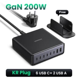 UGREEN 200W GaN Charger 8 in 1 Desktop Laptop Fast Charging Stand For iPhone 18 17 16 Pro Max Macbook Air Xiaomi Samsung Tablets