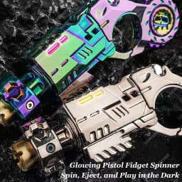EDC Tactical Pistol Toy Fidget Spinner Ejectable Shell Toy Fidget Gear Gadget Stress Relief Anti-Anxiety Toy for Adults Gift