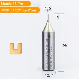 Arden 2 Flutes TCT Straight End Mill Woodworking CNC Tool Carbide Cutter 1/2 Shank Router Bit For Wood MDF Plywood Chipboard