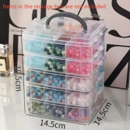 New 3 Tier 18-Grid Transparent Adjustable Stackable Compartment Slot Plastic Storage Box For Organizing Toys Jewelry Accessories