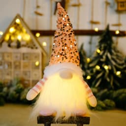 30cm Glowing Gnome Christmas Decorations 2026 Faceless Plush Dolls Elf Home Ornaments Navidad New Year 2027 Gift