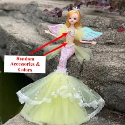45cm/17.71'' Enchanting Princess Mermaid Doll - Perfect Birthday Gift for Girls & Children's Pretend Play House Dress Up Toy