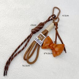 Korean Style Bread Bag Pendant Autumn-Winter Keychain Ornament Braided Rope Bag Pendant Alkali Water Bound Bread Multifunction