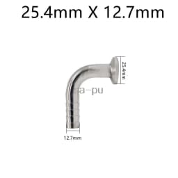 SAP 19/25/32/38/51mm SS304 Sanitary Hose Barb Pipe Fitting 1.5/2" Tri Clamp 90 Degree Elbow Hose Adaptor Clamp Hose Barb Fitting