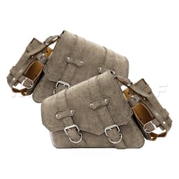 Retro PU Leather Motorcycle Saddlebag Saddle Bags Pouch Storage Case Side Luggage Tank Suitcase Waterproof Motorbike Accessories