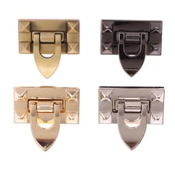 Metal Square Oval Twist Lock Tiny Bag Turn Lock Twist Lock Clasp Leather Craft Women Bag Handbag Shoulder Bag Purse DIY Hardware