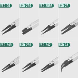 1Pc Anti-Static High Quality ESD Tweezers Replaceable Tweezers Tips Stainless Steel Body Carbon Fiber Conductive Plastic Tweezer