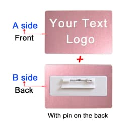 86x54x0.4mm Personalize Your Logo Text Aluminium Plate Custom Badge Adhesive Tape ID Door Wall Mailbox Business Card Name Tag