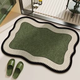 VIKAMA Minimalist Ins Style Marble Anti Slip Bath Mat Bathroom Shower Room Water Absorption Quick Drying Carpet Bathroom Decor
