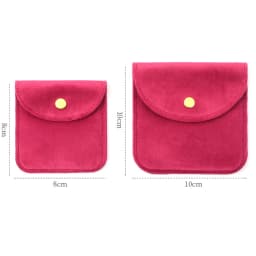 Snap Button Jewellery Pouch Fillet Velvet Bag Envelope Jewelry Bag Necklace Bracelet Storage Bag Gift Bags