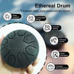 Mini Steel Tongue Drum 4 Inch 8 Notes Rain Drum for OutsideSteel Tongue Drum Rain Chime Musical Instruments for Adults Kids