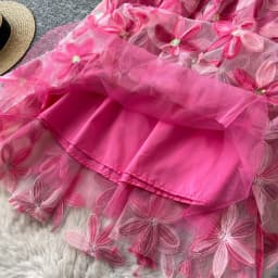 Autumn Winter Flower Embroidery Sequin Mesh Midi Skirts Women 2026 Korean Style Fashion Elegant High Waist Faldas