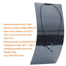 XINPUGUANG Flexible Solar Panel Sets 18V 100W 150W 200W 300W 400W For Car/Home/Camping Waterproof Mono Cell Solar Charge Battery