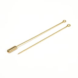 20pcs DIY Brooch Pin Base 50/70mm Long Brooch Pin Settings Loop Eye Brooch Safety Stopper Jewelry Making Components Wholesale