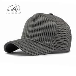 Men's Big Head High Crown Trucker Hats Breathable Full Mesh Snapback Baseball Caps Sun Protection Outdoor Plus Size 56-64cm