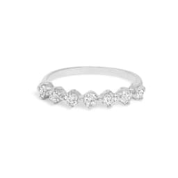 Simple Women's Ring Gold Color Geometry Cubic Zirconia Minimalist Stacking Rings Finger Accessories Female Jewelry Gifts R018