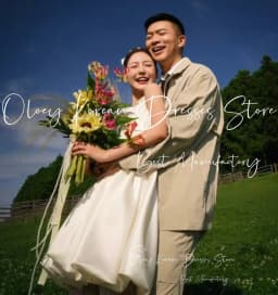 OLOEY Simple Ivory Wedding Party Dress Korea Square Collar Draped A-Line Satin Photo Shoot Short Bridal Gown Custom 웨딩드레스