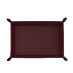 Free Customized Foldable PU Leather Tray for DIce Table Key Wallet Coin Organizer Square Tray Desktop Storage Box Jewelry Tray
