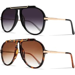 Luxury Brand Retro Oversized Big Frame Women Sunglasses Gradient Tea Color Oval Pilot Shades UV400 Cool Men Vacation Sun Glasses
