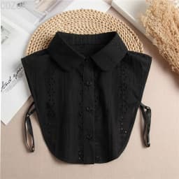 Female Lace Detachable Collar Vintage Solid Fake Collar Lapel Blouse Top Adjustable Women Clothes Ladies False Collar