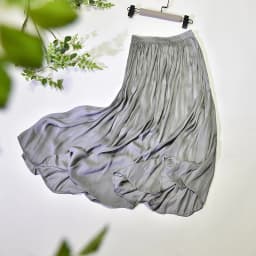 Summer Silky Skirt Elastic High Waist Glossy Silky Long Skirt Sea-Island Filament A-line Skirts Beach Vacation Pearlescent Dress