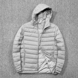 New Fluffy 90 down Cotton Jacket Men's Collar Casual Cotton Clothes Lightweight Warm Simple Jacket Outerwear Trendy