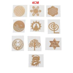7 Chakra Copper Energy Tower Orgonite Stickers Flower Life Tree Pyramid Epoxy Resin Fillings Material Jewelry Making DIY Crafts