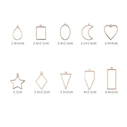 Geometric Shape Metal Epoxy Mold with Traceless Tape Resin Craft Moldl for Jewelry Making Supplies Handmade DIY Accessories