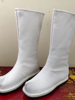 Ancient Chinese Men's Large Size Zipper Cloth Boots Traditional Costume Shoes Hanfu Style Dance Performance Stage Costume