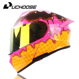 Uchoose DOT Approved Full Face Helmets Crash Motorbike Protective Gear Men Women Flip Up Helmet Motorcycle Double Sun Visor