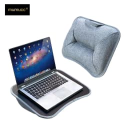 MUMUCC Multifunctional Laptop Desk With Cushion and Filled with Foam Particles, Small Pillow Table, Hard Mouse Pad Large