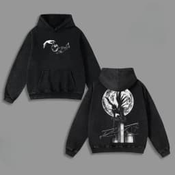 Hot Anime DEATH NOTE Yagami Light Ryuk Print Hooded Men Women Cotton Hoodies Retro Washed Sweatshirt Harajuku Casual Streetwear