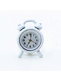 A Miniature Metal Clock for a Dollhouse: 1/12 Scale Realistic Bedroom Scene Decoration Model (Stickers Are Random)