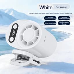 Semiconductor Cooling Car Fan Outdoor Portable Usb Clip On Portable Desk Fan With Led Display 360 Rotation Quiet For Car Camping